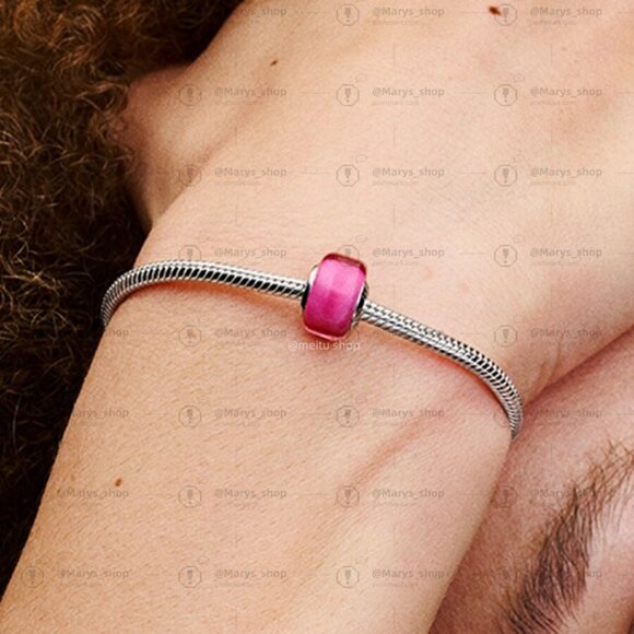 Pandora Pink Mini Murano Glass Charm|Pendant - Picture 2 of 2